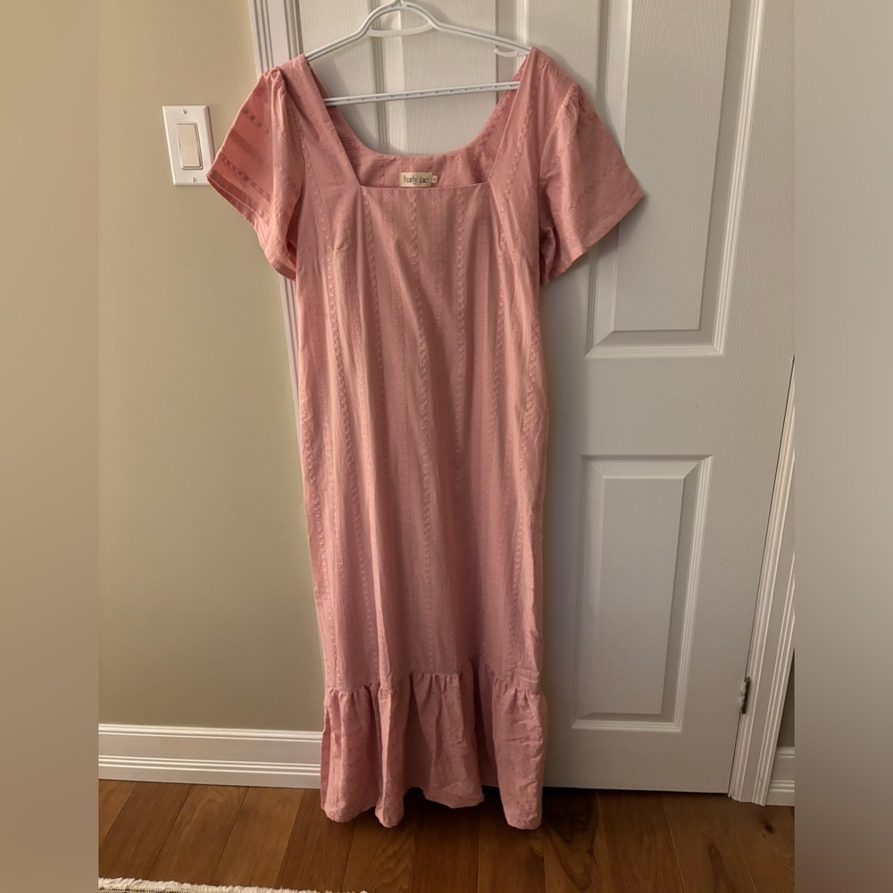 BNWOT Harly Jae Esmé Dress in Pink Eyelet Embroidery
